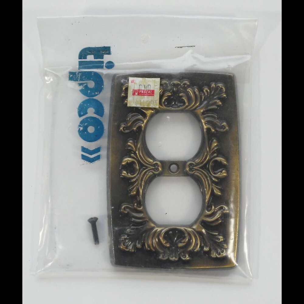 Tipco Outlet Cover Ornate Filigree Waterfall Vintage NEW OLD STOCK, in package